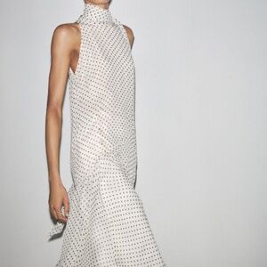 Zara Polka Dot Halter Dress ZW Collection